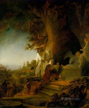 Rembrandt van Rijn Painting - Cristo y Santa María Magdalena en la tumba de Rembrandt van Rijn